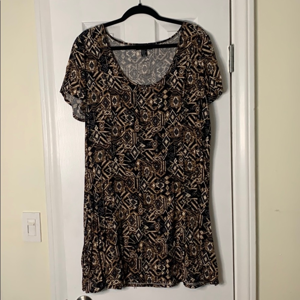 Plus Size Tribal Swing Dress